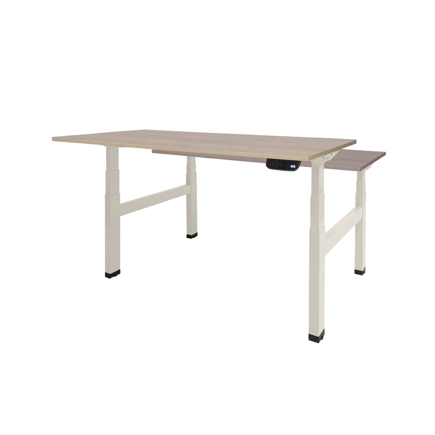 Desk Oslo Duo (Lindberg eiken, Wit, 80, 160)